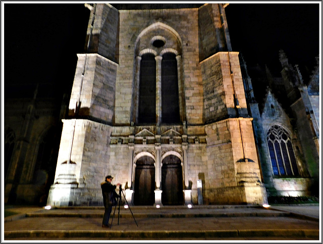 Eglise  Saint Malo à Dinan (22) de nuit