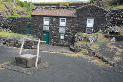 Azores, The Island of Pico, Typical Houses Built of Volcanic Lava Formation