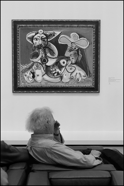 "Joueur de flûte et femme nue" (Pablo Picasso - 1970)