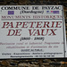Papeterie de VAUX Dordogne