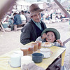 A little unsure smile of a Huancayo father.