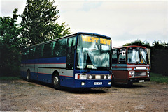 West Row Coach Services HIL 4176 (B22 WEX) and Duncan MacKenzie VFK 661X at West Row – May 1999 (414-20)