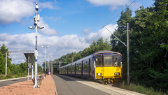 Airdrie Train approaching Platform 1, Dumbarton East Railway Station