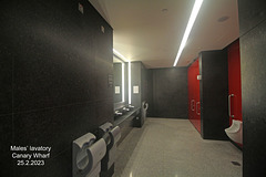 Males' lavatory Canary Wharf 25 2 2023