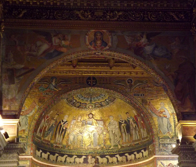 The Triumphal Arch and Apse of Santa Maria in Trastevere, June 2012