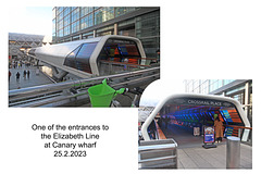 Elizabeth Line entrance at Canary Wharf 25 2 2023