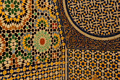 Detail of islamic mosaic fountain