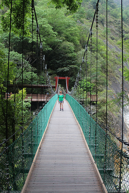 Suspension Bridge Near Baiyang Waterfall