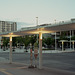Bus terminal at dawn