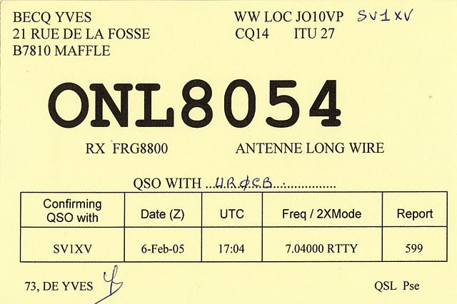 QSL ONL8054