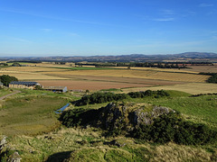 View of the Scottish borders from Smailholm Tower.