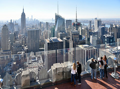 N-Y- Au top du Rockefeller building