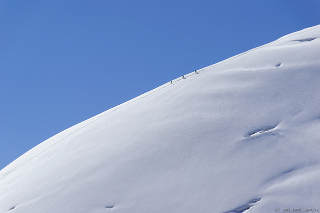 im Abstieg vom Allalinhorn (© Buelipix)