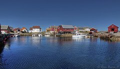 The main harbor of the Grip fishing village