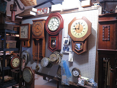 Clocks awaiting repair