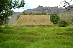 Iceland, Hofskirkja Church Side View