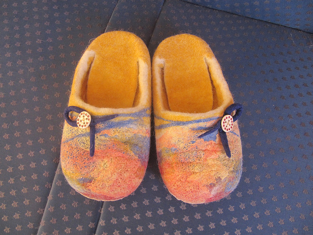 nuno felted slippers