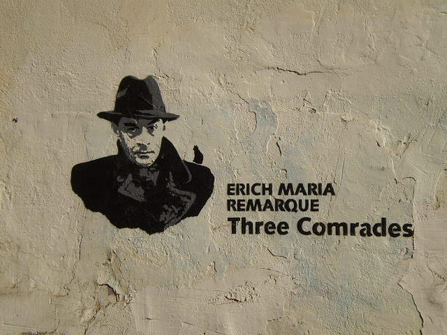 Stencil of Erich Maria Remarque.