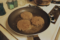 Cooking 3 Hamburgers
