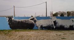 Sheep mural (II).