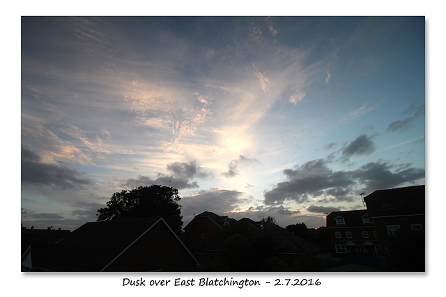 Dusk over East Blatchington - 2.7.2016