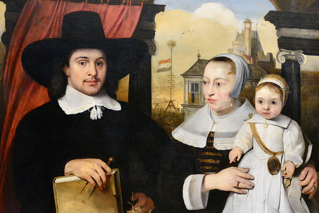 Museum De Lakenhal 2019 – Willem van der Helm with his Wife Belytgen Cornelisdr. van der Schelt and their Son Leendert