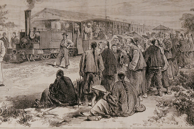 "Inauguration du premier chemin de fer en Chine" (Félix Régamey)