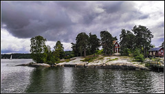 Navegando por el archipiélago de Estocolmo.