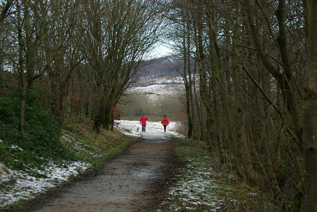 Red jackets on the Longdendale Trail