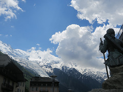 Le Mont Blanc vu de Chamonix (Haute-Savoie)