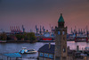 Hamburg. Blick vom Stintfang, 20:40 h. 201605
