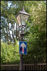 one way lamppost