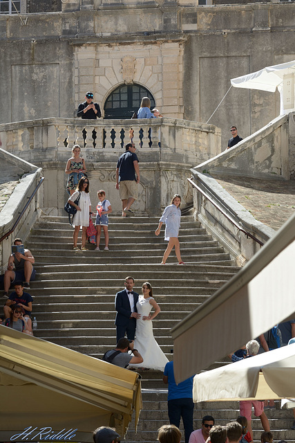A bride and groom of Dubrovnik
