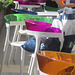 Wonderfully colourful plastic chairs