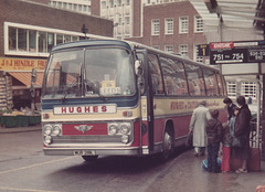 Hughes Coaches MUR 218L in Norwich – 26 May 1984