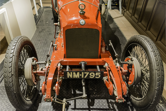 Front view of a Vauxhall two seater sports car