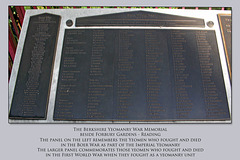 The Berkshire Yeomanry Memorial left panels Reading 10 10 2019