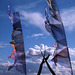 Prayer flags and wooden bird, Whitby, 2006