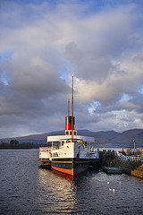 PS 'Maid of the Loch' being safely returned to the pier after the mishap