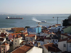 View over Tagus estuary.