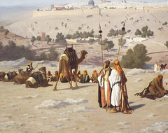 Detail of Jerusalem from the Mount of Olives by Frere in the Metropolitan Museum of Art, January 2023