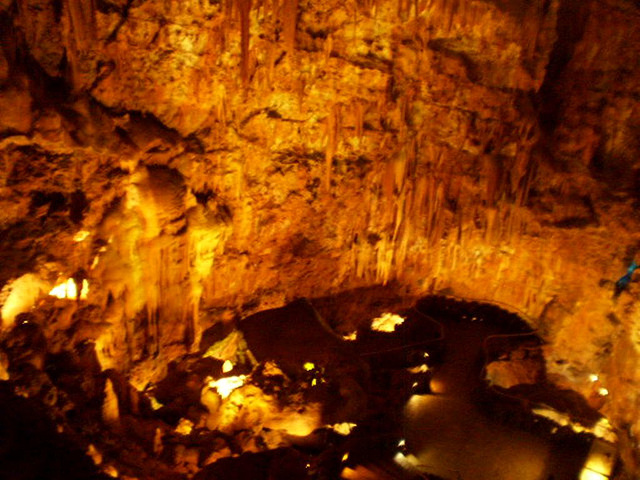 Limestone caves.