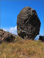 Un masso di roccia ofilitica al Gruppo delle Cinqu