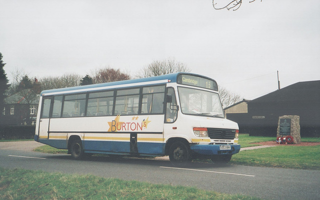 Burtons Coaches S553 BNV at Wratting Common - 27 Feb 2006 (555-31)