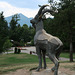 Bronze billy-goat in the park