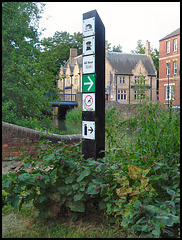 British Waterways signage post