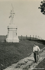 Man with Bicycle, Bloody Lane, Antietam Battlefield, June 27, 1907 (Cropped)