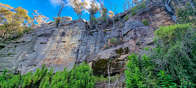 Cliffs at the top of the rise