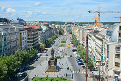 Prague 2019 – National Museum – View of Wenceslas Square from the museum