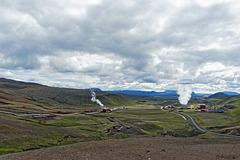 Blick vom Víti auf Kröflustöð (© Buelipix)